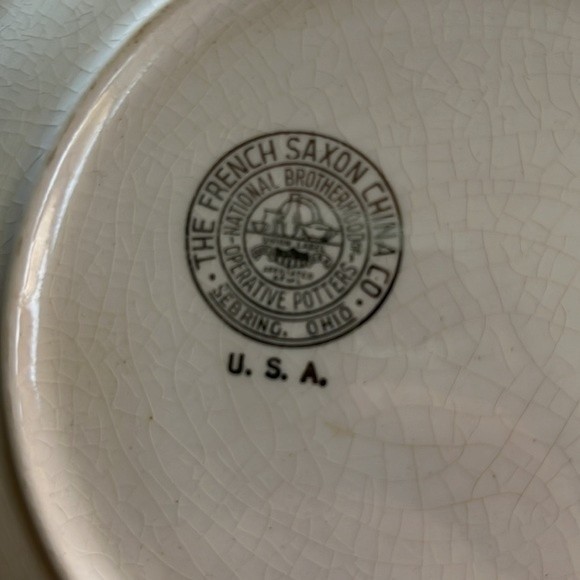 French Saxon China Co Plate Dutch Traditional Vintage Kitchen Decor Tulips - Picture 5 of 6